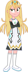 Size: 1489x3825 | Tagged: safe, artist:sketchmcreations, derpibooru import, equestria girls, commission, crossed arms, equestria girls-ified, jewelry, mythra, necklace, simple background, tiara, transparent background, vector, xenoblade chronicles, xenoblade chronicles 2