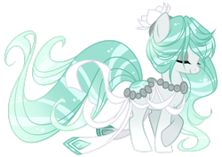 Size: 1024x725 | Tagged: safe, artist:jojuki-chan, oc, oc only, oc:white lotus, pony, eyes closed, female, mare, pond, simple background, solo, transparent background