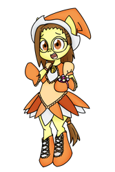 Size: 1000x1500 | Tagged: safe, artist:spheedc, derpibooru import, earth pony, pony, semi-anthro, bipedal, clothes, crossover, digital art, eyebrows, female, glasses, hat, hazuki fujiwara, magical doremi, mare, ojamajo doremi, ponified, reanne griffith, simple background, smiling, solo, transparent background, witch, witch apprentice, witch hat