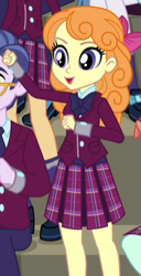 Size: 228x447 | Tagged: safe, screencap, orange sherbette, equestria girls, friendship games, background human, clothes, cropped, crystal prep academy uniform, school uniform, solo focus