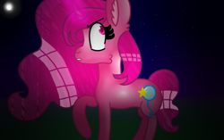 Size: 1488x935 | Tagged: safe, artist:mlpfan2017, derpibooru import, oc, oc only, pony, unicorn, angry, arua, dark, female, glowing horn, gritted teeth, long mane, long tail, looking back, mare, moon, night, solo