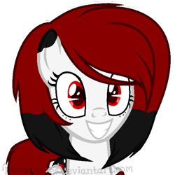 Size: 516x516 | Tagged: safe, artist:ipandacakes, oc, oc only, oc:blood moon, pony, female, grin, looking at you, mare, simple background, smiling, solo, transparent background