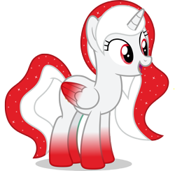 Size: 7000x6849 | Tagged: safe, artist:luckreza8, derpibooru import, oc, oc:indonisty, alicorn, pony, absurd resolution, alicorn oc, ethereal mane, female, independence day, indonesia, indonesian bronies community, indonesian independence day, mare, simple background, starry mane, transparent background, vector