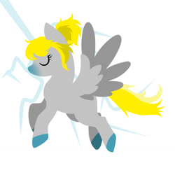 Size: 1280x1280 | Tagged: artist needed, safe, oc, oc only, oc:lightning dancer, pegasus, pony, eyes closed, lineless, minimalist, missing cutie mark, modern art, solo, spread wings, wings