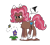 Size: 900x806 | Tagged: safe, artist:pink-pone, derpibooru import, oc, oc only, oc:ginger, bee, earth pony, pony, chest fluff, female, filly, flower, simple background, solo, transparent background