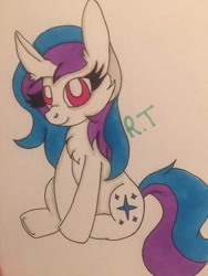 Size: 540x720 | Tagged: safe, artist:rainbowtashie, oc, oc only, oc:sirius dusk, pony, chest fluff, solo, traditional art