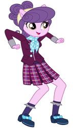 Size: 3026x5300 | Tagged: safe, artist:remcmaximus, suri polomare, equestria girls, friendship games, absurd resolution, clothes, commission, crystal prep academy, crystal prep academy uniform, crystal prep shadowbolts, cute, open mouth, pleated skirt, ponied up, school uniform, shoes, simple background, skirt, socks, solo, suribetes, transparent background, vector