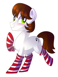 Size: 1596x2116 | Tagged: safe, artist:drawntildawn, oc, oc only, earth pony, pony, clothes, simple background, socks, solo, striped socks, transparent background