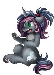 Size: 2550x3509 | Tagged: safe, artist:pridark, derpibooru import, oc, oc only, hengstwolf, werewolf, commission, female, mare, paws, simple background, solo, transformation, transparent background, underpaw