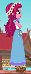 Size: 300x700 | Tagged: safe, artist:starman1999, derpibooru import, edit, edited screencap, screencap, gloriosa daisy, equestria girls, legend of everfree, clothes, cropped, long skirt, skirt