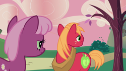 Size: 1919x1080 | Tagged: safe, screencap, big macintosh, cheerilee, earth pony, pony, hearts and hooves day (episode), animation error, twisted neck