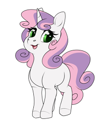 Size: 2573x3070 | Tagged: safe, artist:honiibree, derpibooru import, sweetie belle, pony, unicorn, female, filly, simple background, smiling, solo, transparent background