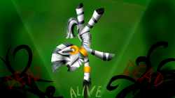 Size: 3309x1861 | Tagged: safe, artist:lixthefork, zecora, zebra, balance, solo