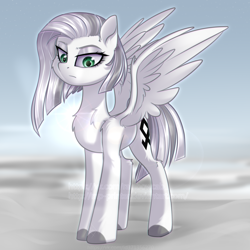 Size: 2000x2000 | Tagged: safe, artist:mp-printer, oc, oc only, pegasus, pony, female, mare, solo, spread wings, watermark, wings