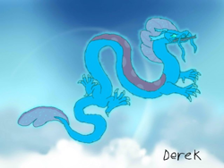 Size: 640x480 | Tagged: safe, artist:derek the metagamer, derpibooru import, ocellus, changeling, dragon, art academy, digtial drawing, disguise, disguised changeling, disney art academy, eastern dragon, shenron