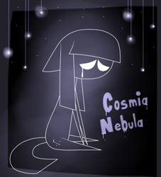 Size: 1000x1100 | Tagged: safe, artist:whitelie, derpibooru import, oc, oc:cosmia nebula, pony, female, sad, sadness, solo