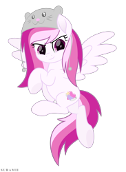 Size: 5192x7106 | Tagged: safe, artist:suramii, derpibooru import, oc, oc:comfy dove, pegasus, pony, absurd resolution, digital art, female, flying, hat, looking down, mare, movie accurate, simple background, solo, spread wings, transparent background, wings