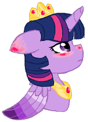 Size: 458x634 | Tagged: safe, artist:leanne264, derpibooru import, twilight sparkle, twilight sparkle (alicorn), alicorn, pony, bust, crown, jewelry, portrait, regalia, simple background, solo, transparent background