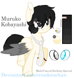 Size: 746x788 | Tagged: safe, artist:creadorachan, derpibooru import, oc, oc only, oc:muruko kobayashi, pegasus, pony, male, necktie, reference sheet, simple background, solo, stallion, transparent background