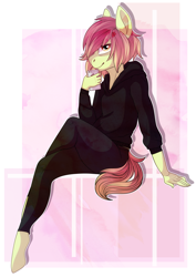 Size: 4961x7016 | Tagged: safe, artist:elskafox, oc, oc only, oc:artline, anthro, earth pony, unguligrade anthro, absurd resolution, clothes, phone, solo