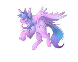 Size: 2000x1600 | Tagged: safe, artist:crystalball363, twilight sparkle, twilight sparkle (alicorn), alicorn, pony, eyes closed, flying, simple background, solo, transparent background