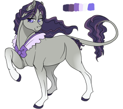 Size: 810x720 | Tagged: safe, artist:bijutsuyoukai, oc, oc only, oc:show stopper, earth pony, pony, female, leonine tail, magical lesbian spawn, mare, offspring, parent:octavia melody, parent:rarity, parents:raritavia, raised hoof, reference sheet, simple background, solo, transparent background