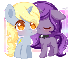 Size: 600x507 | Tagged: safe, artist:exceru-karina, oc, oc only, oc:mystic, oc:techno gadgets, pony, duo