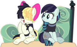 Size: 5334x3276 | Tagged: safe, artist:jhayarr23, coloratura, songbird serenade, earth pony, pegasus, pony, my little pony: the movie, absurd resolution, bow, clothes, colorenade, cute, female, hair over eyes, mare, rara, show accurate, simple background, sitting, smiling, transparent background, vector