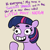 Size: 1650x1650 | Tagged: safe, artist:tjpones, derpibooru import, edit, twilight sparkle, earth pony, pony, calarts, dialogue, earth pony twilight, female, grinning potato, harsher in hindsight, hilarious in hindsight, mare, meme, my little pony: neigh, neigh, open mouth, pointing, simple background, sitting, smiling, solo, thin-line style, thundercats roar, twilight sparkle (g5), wingless, wingless edit