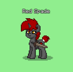 Size: 556x550 | Tagged: safe, derpibooru import, oc, oc:red spade, pony, female, mare, pony town, solo