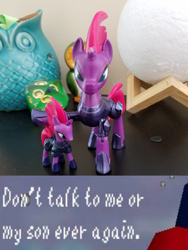 Size: 756x1008 | Tagged: safe, derpibooru import, tempest shadow, angry, don't talk to me or my son ever again, duality, guardians of harmony, irl, meme, photo, super mario 64, super mario bros., toy