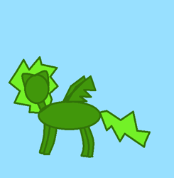 Size: 475x484 | Tagged: safe, pegasus, pony, blue background, green, ms paint, simple, simple background, solo, windows