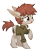 Size: 1161x1469 | Tagged: safe, artist:koviry, derpibooru import, oc, oc only, oc:kova, earth pony, pony, clothes, female, floppy ears, frown, large ears, lidded eyes, long ears, looking at something, mare, open mouth, raised hoof, shirt, show accurate, simple background, solo, transparent background