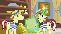 Size: 1920x1080 | Tagged: safe, derpibooru import, screencap, flam, flim, pony, friendship university, book, discovery family logo, flim flam brothers, magic