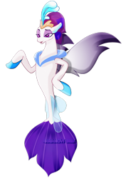 Size: 1600x2263 | Tagged: safe, artist:jucamovi1992, queen novo, seapony (g4), my little pony: the movie, simple background, smiling, solo, transparent background