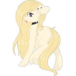 Size: 2048x2048 | Tagged: safe, artist:cinnamontee, oc, oc only, oc:tegan, earth pony, pony, candy, choker, ear piercing, earring, female, food, high res, jewelry, leg in air, lollipop, mare, piercing, simple background, solo, transparent background