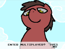 Size: 1057x798 | Tagged: safe, artist:pokehidden, derpibooru import, edit, editor:twitchyylive, oc, oc:big brian, pony, banned from equestria daily, looking down, male, smiling, text