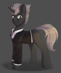 Size: 1225x1464 | Tagged: safe, artist:tigra0118, derpibooru import, oc, pony, unicorn, clothes, looking at you, male, my little pony, stallion, suit