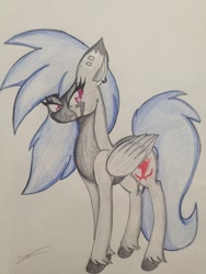 Size: 2448x3264 | Tagged: safe, artist:luxiwind, derpibooru import, oc, oc only, oc:kaminari, pegasus, pony, female, high res, mare, solo, traditional art