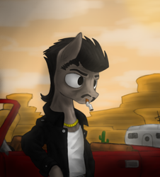 Size: 2056x2275 | Tagged: safe, artist:dipfanken, pony, cigarette, death skid marks, ponified, smoking, solo