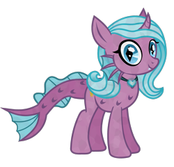 Size: 1685x1618 | Tagged: safe, artist:lightningbolt, derpibooru exclusive, derpibooru import, idw, radiant hope, crystal pony, .svg available, crystal heart, crystallized, curved horn, fangs, female, fins, fish tail, gem, half-siren, idw showified, jewelry, necklace, simple background, siren gem, slit eyes, solo, species swap, standing, transparent background, vector