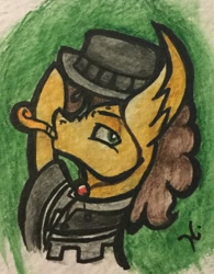 Size: 1024x1311 | Tagged: safe, artist:monochromepony625, cheese sandwich, photo, solo, traditional art