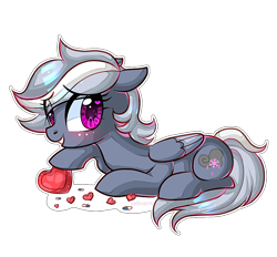 Size: 900x835 | Tagged: safe, artist:kaltwarm, oc, oc only, pegasus, pony, female, heart, heart eyes, simple background, smiling, solo, transparent background, wingding eyes