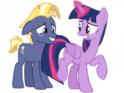 Size: 2048x1536 | Tagged: safe, derpibooru import, edit, edited screencap, editor:lonely fanboy48, screencap, star tracker, twilight sparkle, twilight sparkle (alicorn), alicorn, once upon a zeppelin, background removed, magic, not a vector, simple background, transparent background, twitracker