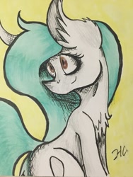 Size: 1024x1365 | Tagged: safe, artist:monochromepony625, oc, oc only, oc:white sheep, photo, solo, traditional art