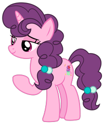 Size: 1616x1913 | Tagged: safe, artist:sketchmcreations, derpibooru import, sugar belle, pony, unicorn, the break up breakdown, female, lidded eyes, mare, raised hoof, simple background, smiling, solo, transparent background, vector