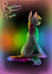 Size: 413x583 | Tagged: safe, artist:squeilaforest, oc, oc only, oc:rainbow paint, solo