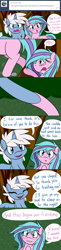 Size: 1280x5239 | Tagged: safe, artist:hummingway, oc, oc only, oc:cerulean mist, oc:swirly shells, pony, unicorn, absurd resolution, ask-humming-way, comic, dialogue, duo, female, mare, speech bubble, tumblr, tumblr comic