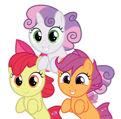 Size: 3034x3000 | Tagged: safe, artist:sollace, derpibooru import, apple bloom, scootaloo, sweetie belle, seapony (g4), surf and/or turf, .svg available, cute, cutie mark crusaders, sea-mcs, seaponified, seapony apple bloom, seapony scootaloo, seapony sweetie belle, simple background, species swap, transparent background, trio, vector