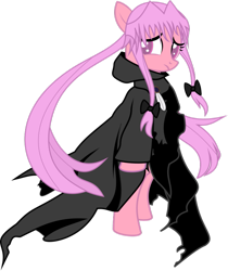 Size: 819x976 | Tagged: safe, artist:albert238391, pony, crossover, mirai nikki, ponified, simple background, solo, transparent background, yuno gasai